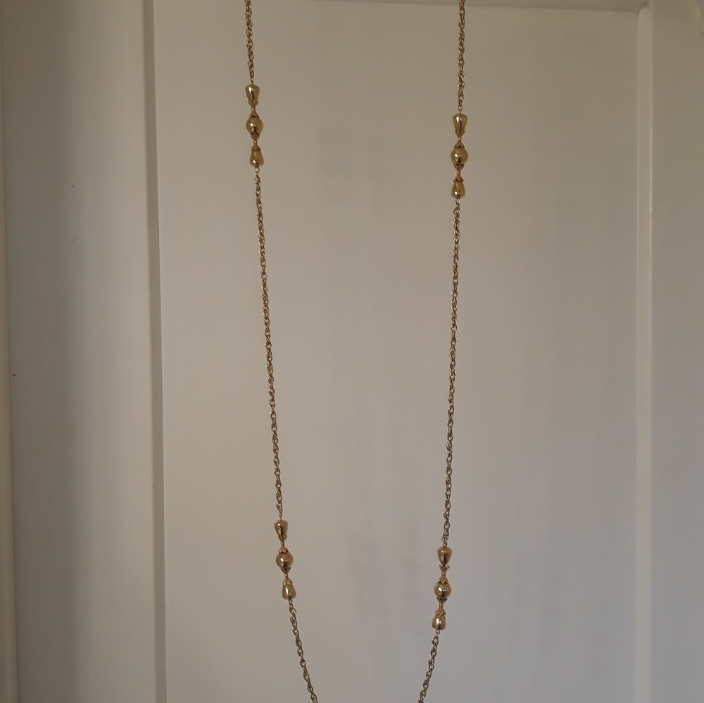 Vintage Opera length Monet gold chain